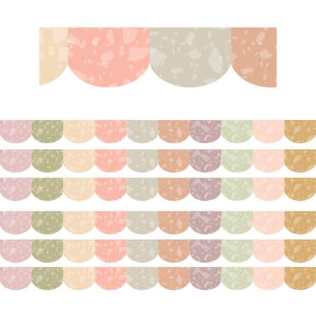 Teacher Created Resources Terrazzo Tones Scalloped Die-Cut Border Trim, 72PK 7214